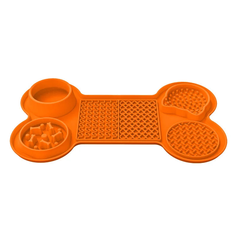 6 in 1 Slow Feeder Mat with Water Bowl