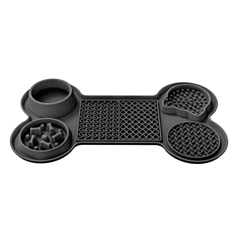 6 in 1 Slow Feeder Mat with Water Bowl