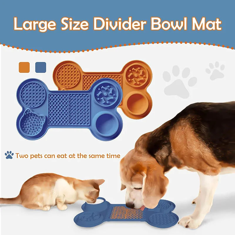 6 in 1 Slow Feeder Mat with Water Bowl