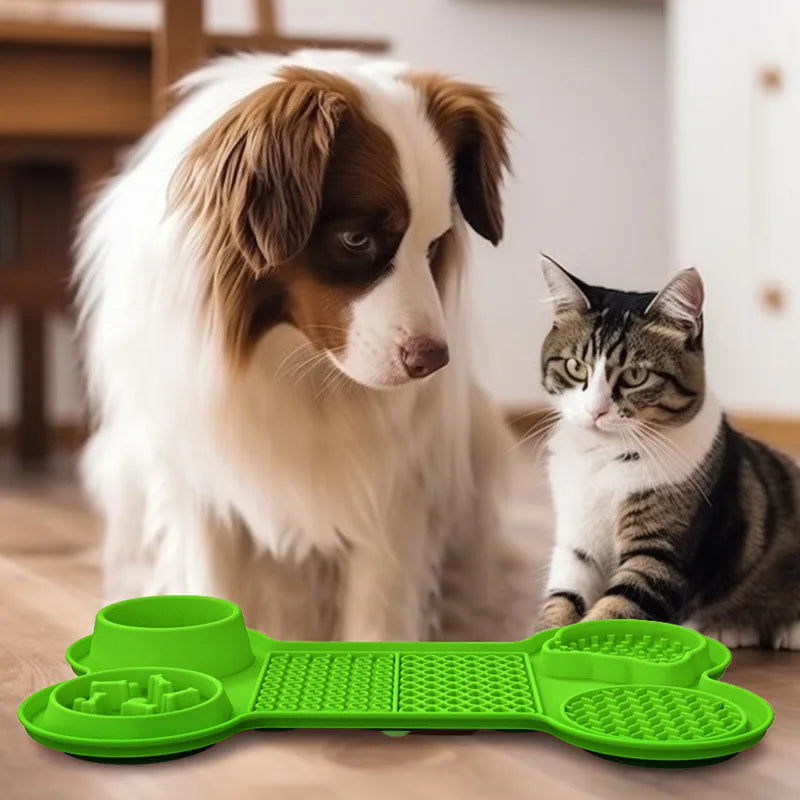 6 in 1 Slow Feeder Mat with Water Bowl