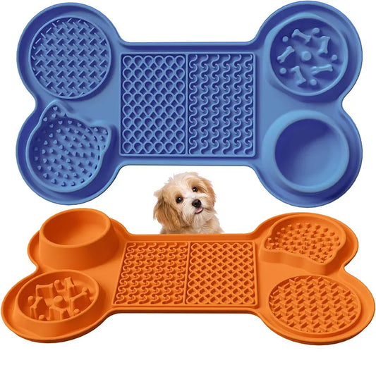 6 in 1 Slow Feeder Mat with Water Bowl