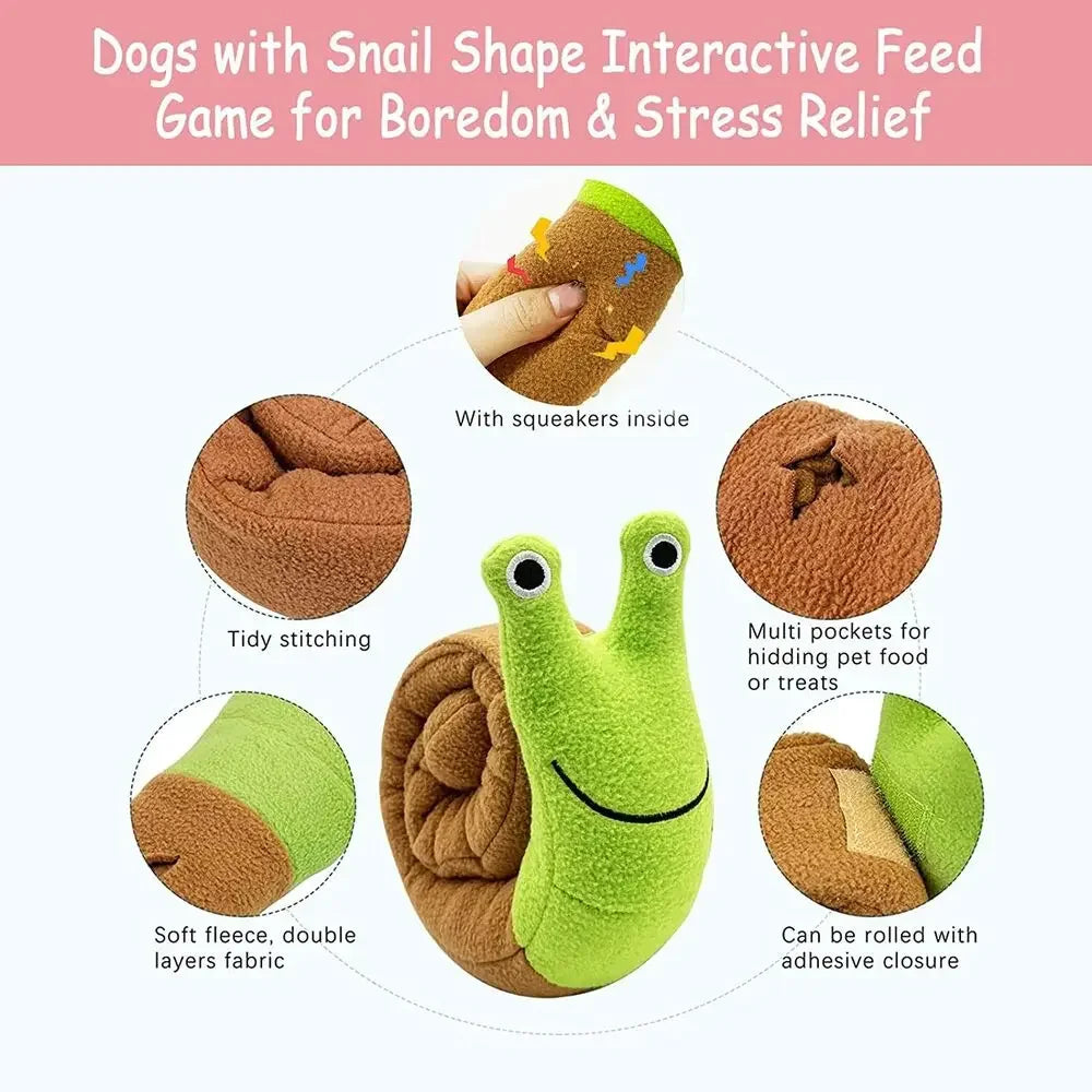 Snail Shape Dog Puzzle Toys